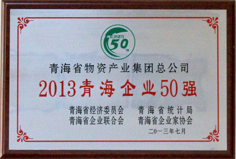 2013年青海企業(yè)50強(qiáng)